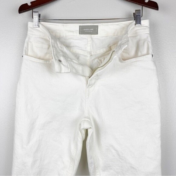 Everlane Curvy Cheeky High Rise Classic Straight Leg Jeans White Size 29 - Picture 10 of 12